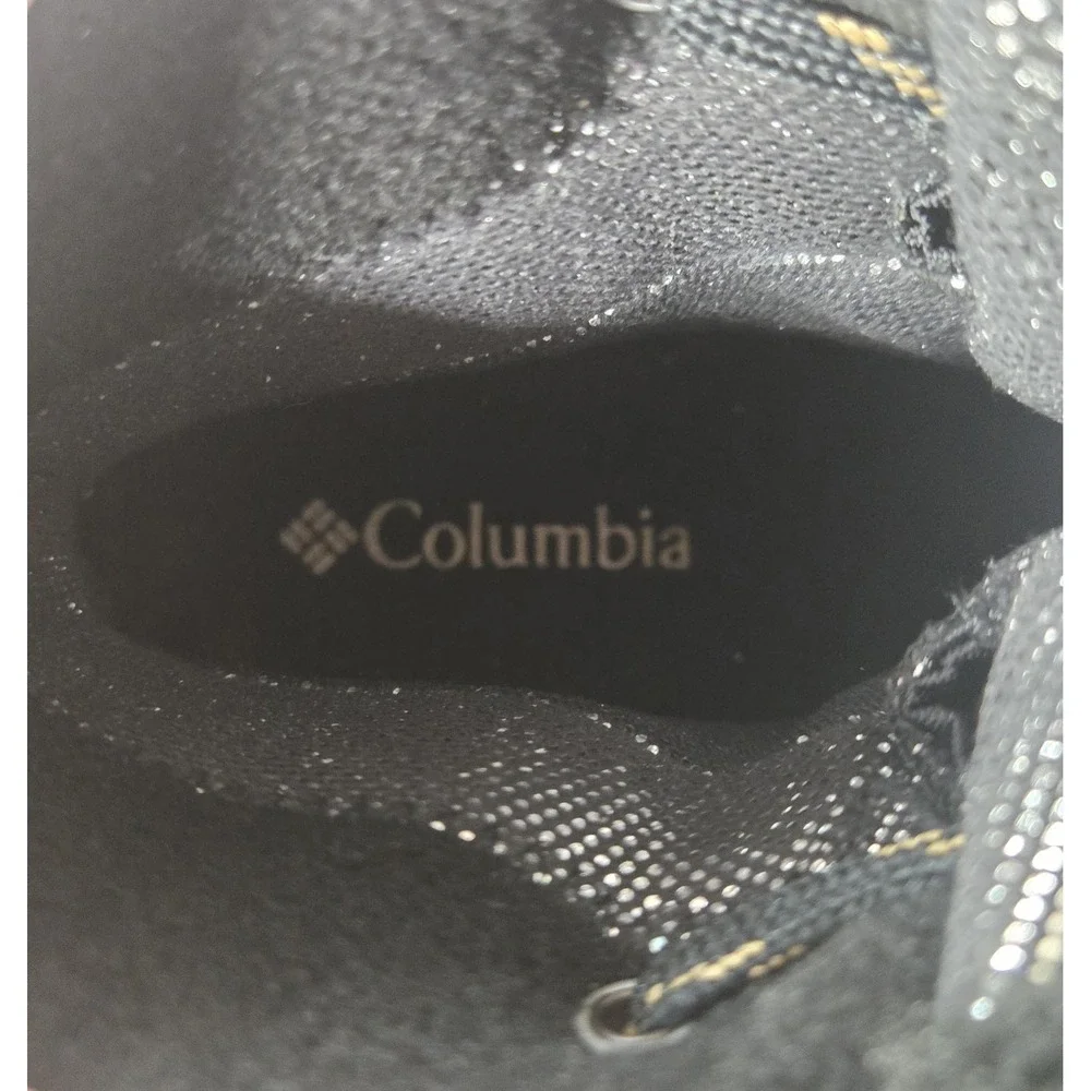 Columbia Red Hills Omni Heat Black Boots Waterproof Women's Size 8. New